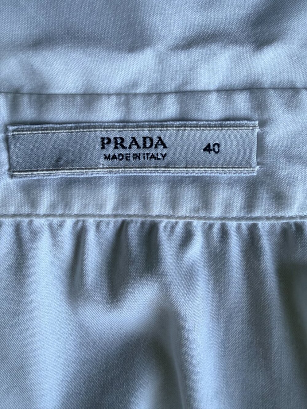 Prada White Wrap Bow Tie Waist Corset Button Down Blouse - Picture 13 of 13